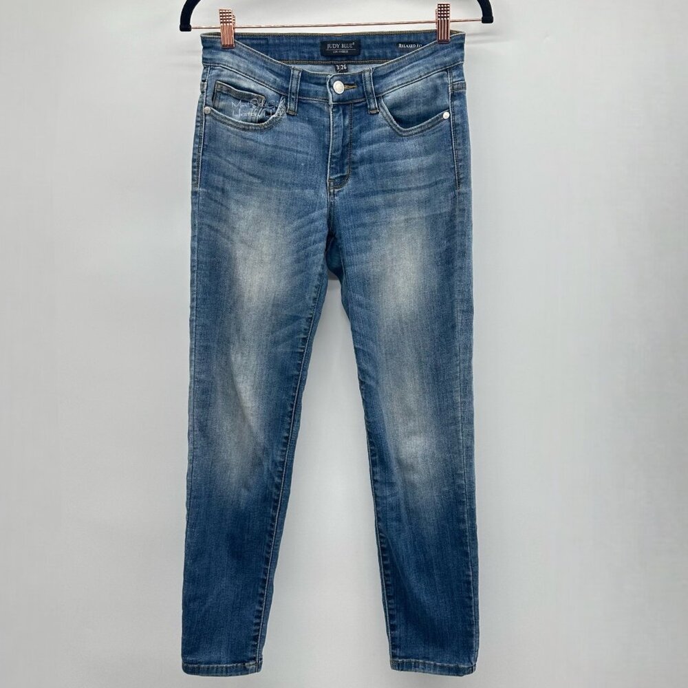 Judy Blue Relaxed Fit Girlfriend Ankle Jeans Size 26